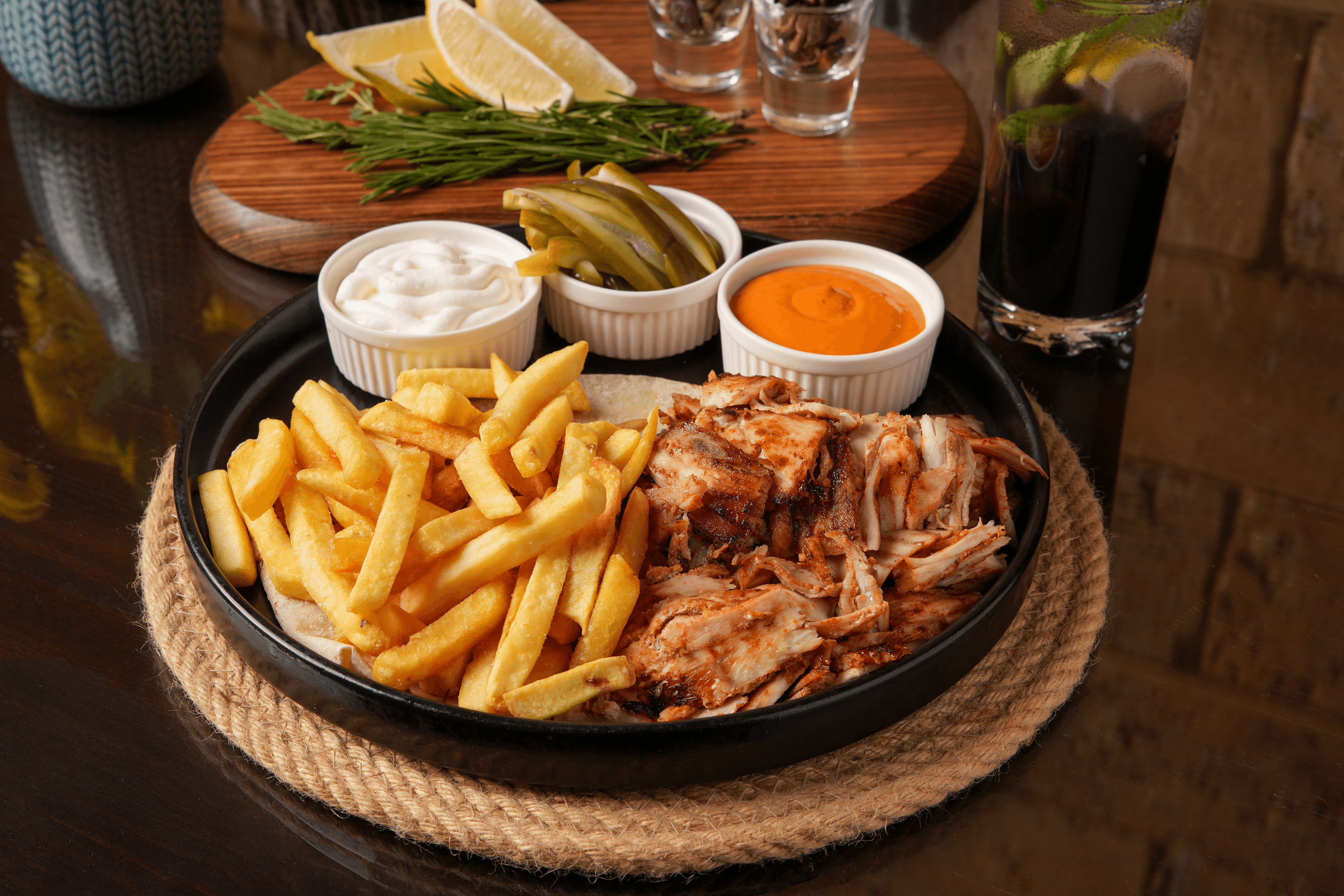 صحن شاورما دجاج