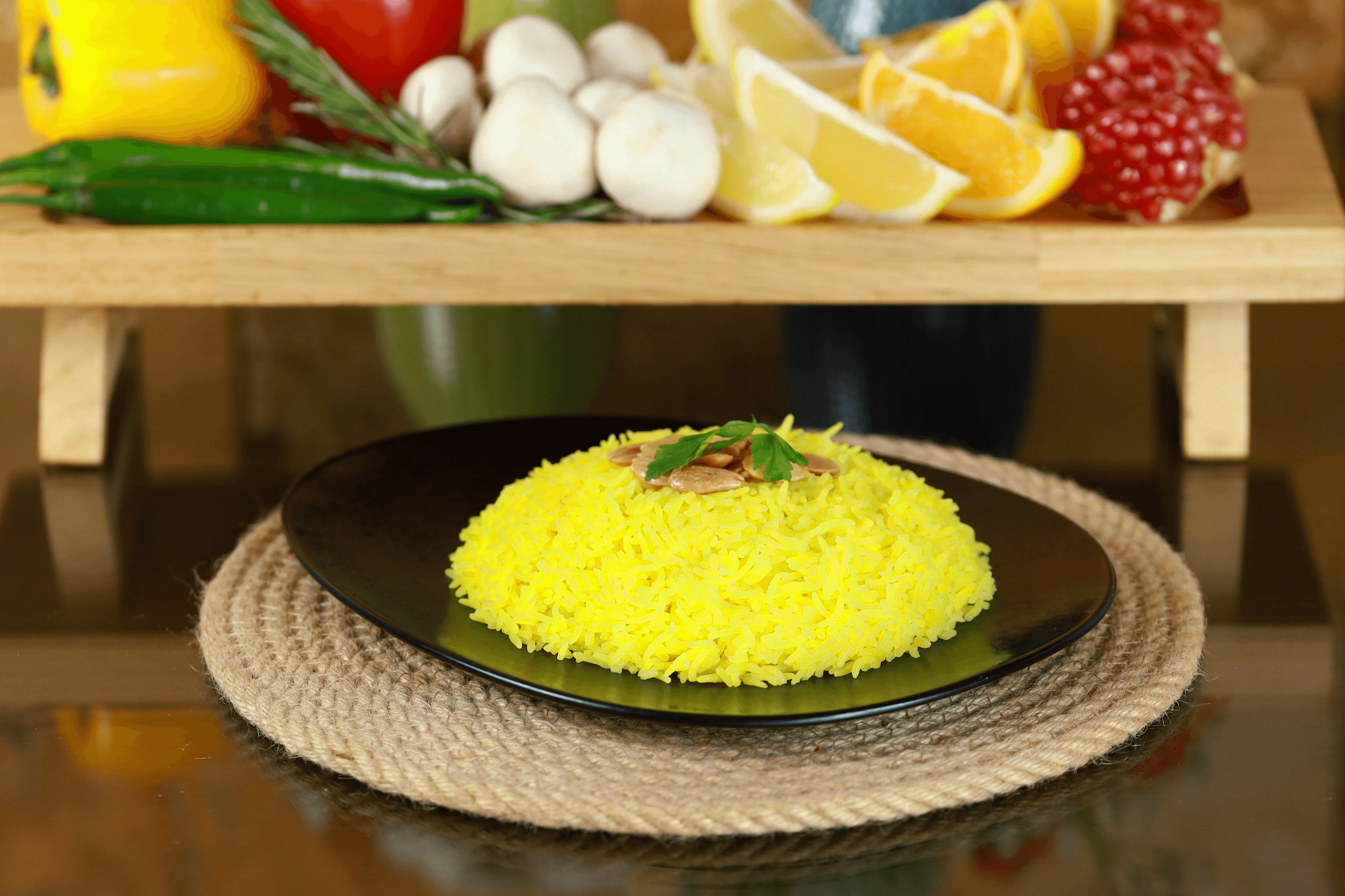 ارز اصفر بالزعفران