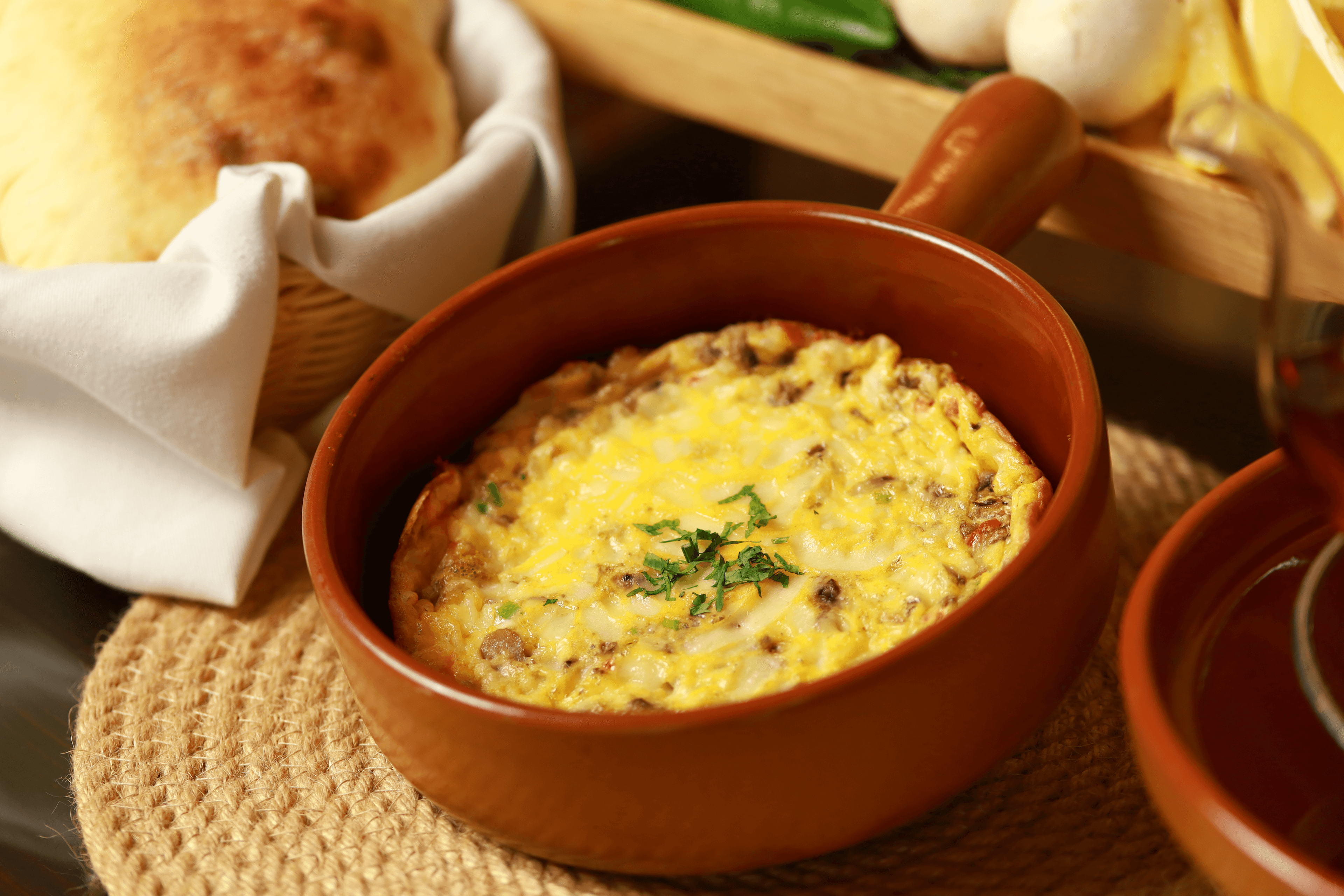 اومليت بالخضار والجبن